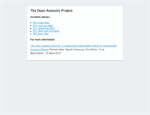 Tablet Screenshot of openanatomy.org